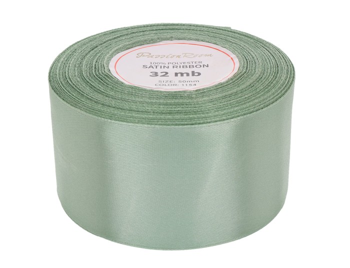 [850099] Wstążka satynowa 50mm 32mb ciemnomiętowa