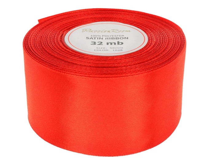 [850084] Wstążka satynowa 50mm 32mb marchewkowa