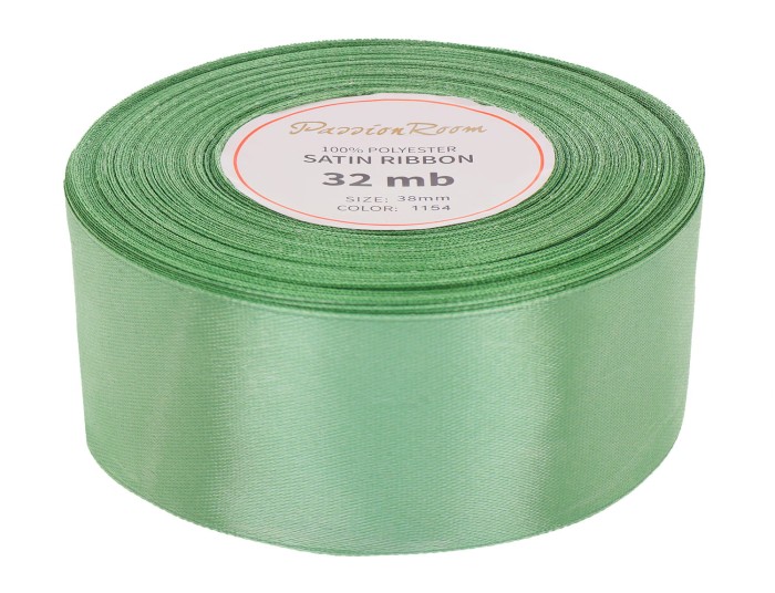 [838099] Wstążka satynowa 38mm 32mb ciemnomiętowa