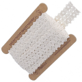 [k1014] Wstążka koronkowa bawełniana 25mm 4,5m beżowa