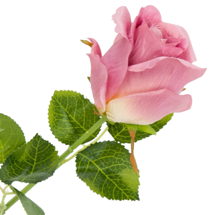 [w0526] Róża na gałązce 47cm przydymiony różowy