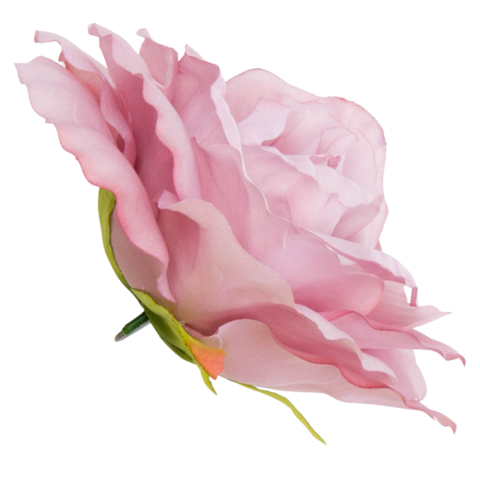 [w0534] Główka kwiatowa róża duża 20cm przydymiony różowy