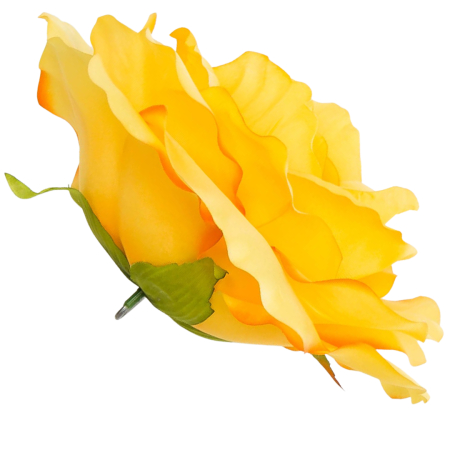 [w0533] Główka kwiatowa róża duża 20cm żółta cieniowana