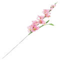 [w0511] Mieczyk satynowy z listkami gałązka 80cm różowy