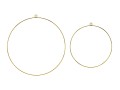 [000114] Zestaw metalowych obręczy z zawieszką 20cm i 28cm złote
