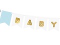 [d0112] Baner dekoracyjny niebieski BABY BOY