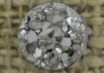  [04658] Kaboszon brokatowy druzy srebrny 8mm