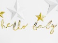 [d0113] Baner dekoracyjny złoty hello baby