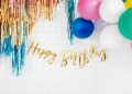 [d0114] Baner urodzinowy Happy Birthday złoty