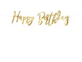 [d0114] Baner urodzinowy Happy Birthday złoty