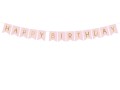 [d0115] Baner urodzinowy Happy Birthday różowy