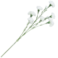 [w0538] Gałązka kwiatowa goździk satynowy 72cm biały