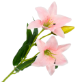 [w0549] Gałązka kwiatowa lilia satynowa 50cm różowa