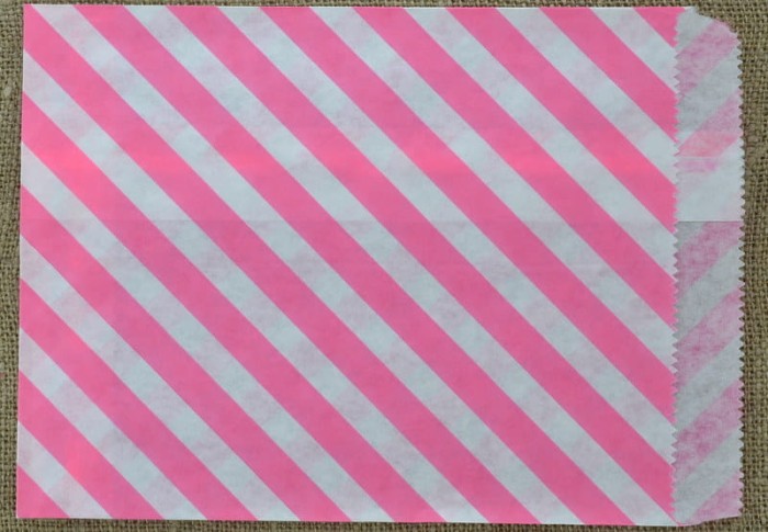73457 Torebka papierowa zebra biało-różowa 2szt