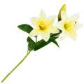 [w0544] Gałązka kwiatowa lilia satynowa 50cm bladożółta