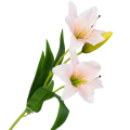 [w0548] Gałązka kwiatowa lilia satynowa 50cm jasnoróżowa
