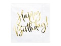 [d0440] Serwetki papierowe Happy Birthday złote