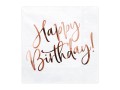 [d0441] Serwetki papierowe Happy Birthday różowe złoto