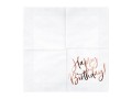 [d0441] Serwetki papierowe Happy Birthday różowe złoto