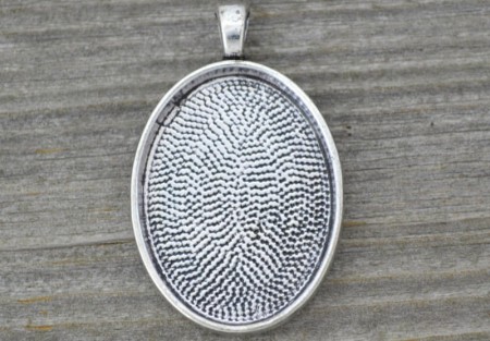 [30154] Baza medalionu srebrna na kaboszon 22*29mm