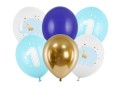 [d0369] Balony z nadrukiem roczek mix niebieski 6szt
