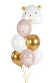 [d0371] Balony z nadrukiem miś polarny mix 6szt