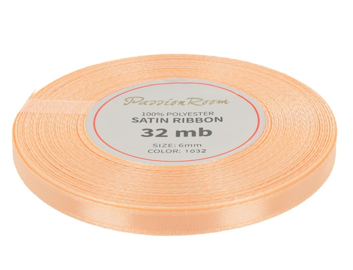 [86107] Wstążka satynowa 6mm 32mb brzoskwiniowy