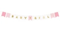 [d0111] Baner dekoracyjny różowy BABY GIRL