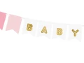 [d0111] Baner dekoracyjny różowy BABY GIRL