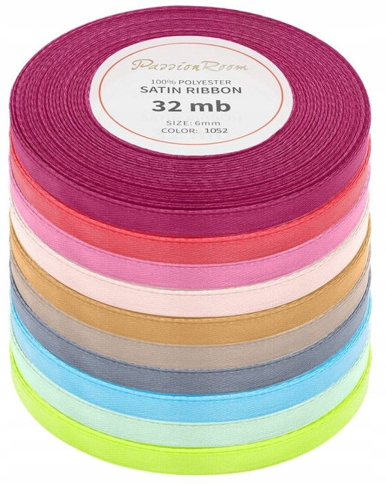 [860z2] Zestaw wstążek  6mm 10szt pastelowy