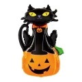 [d0600] Balon foliowy na Halloween dynia z kotem 68*97cm