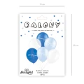[d0383] Balony z nadrukiem Chrzest święty niebieskie 6szt