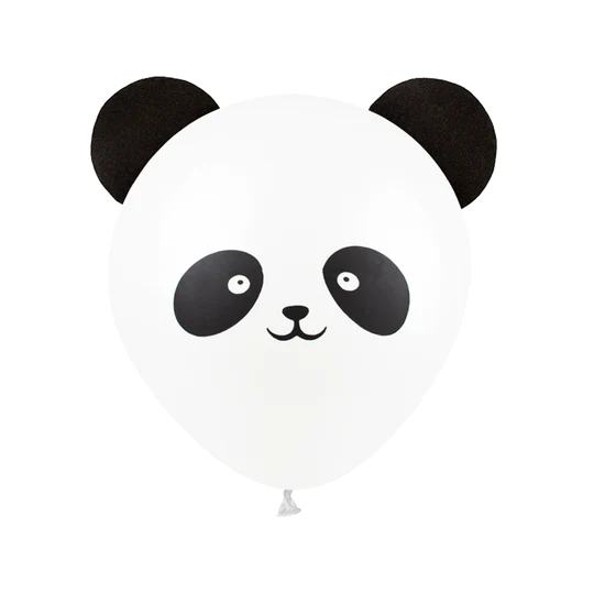 [d0387] Balony z nadrukiem panda 3szt samoprzylepne uszy