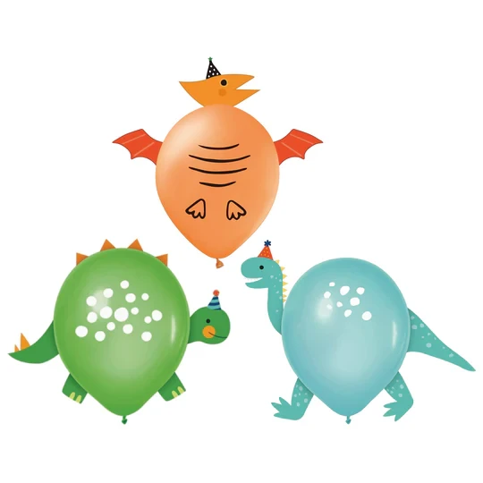 [d0388] Balony z nadrukiem dinozaury od oklejenia 3szt
