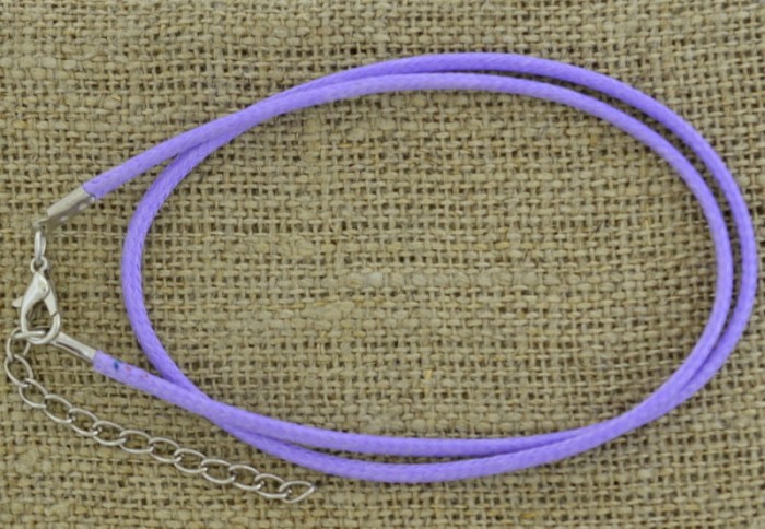 15143 Baza naszyjnika imitacja skóry lawendowa