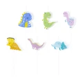[d04002] Świeczki urodzinowe dinozaury 6szt