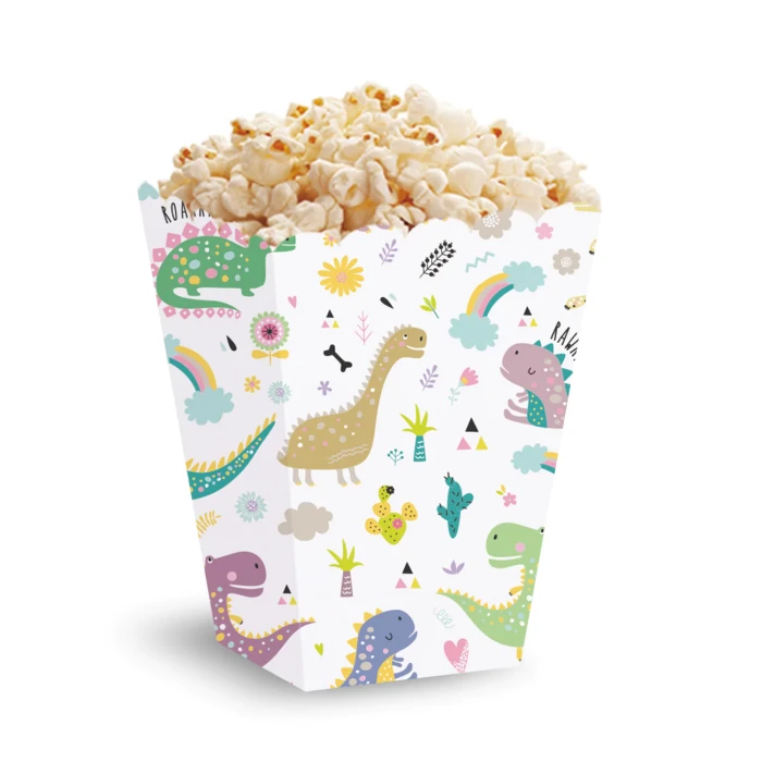 [d04020] Pudełka na popcorn dinozaury 5szt