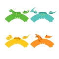 [d04024] Papilotki do babeczek dinozaury 8szt