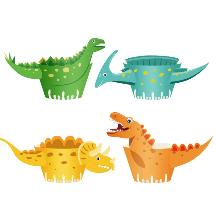 [d04024] Papilotki do babeczek dinozaury 8szt