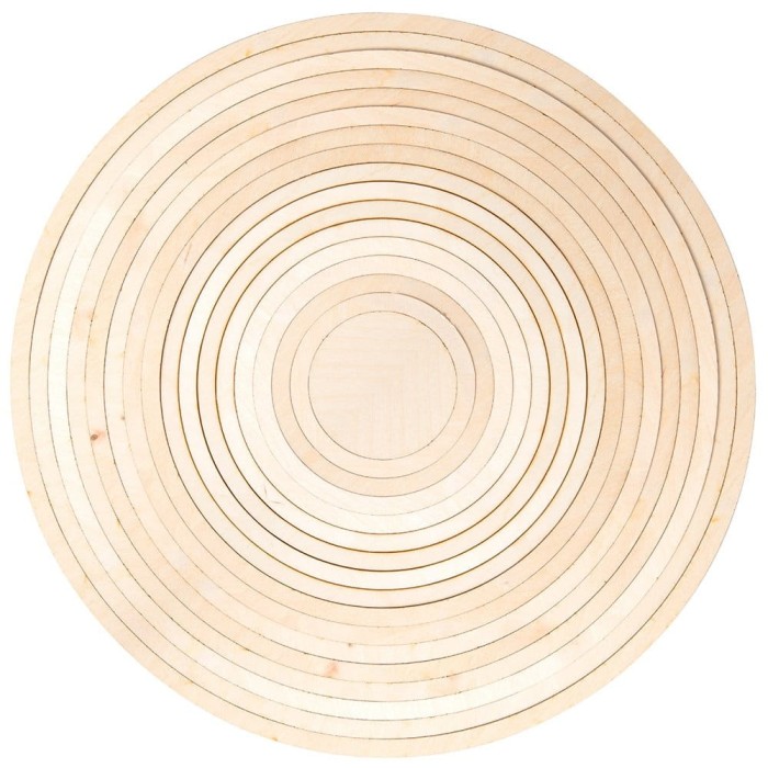 [000116] Zestaw drewnianych obręczy do łapaczy snów 10-40cm