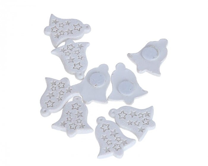 [ś07491] Dzwonki ceramiczne na przylepcu 9szt