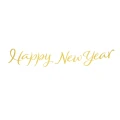 [d0127] Baner dekoracyjny Happy New Year złoty
