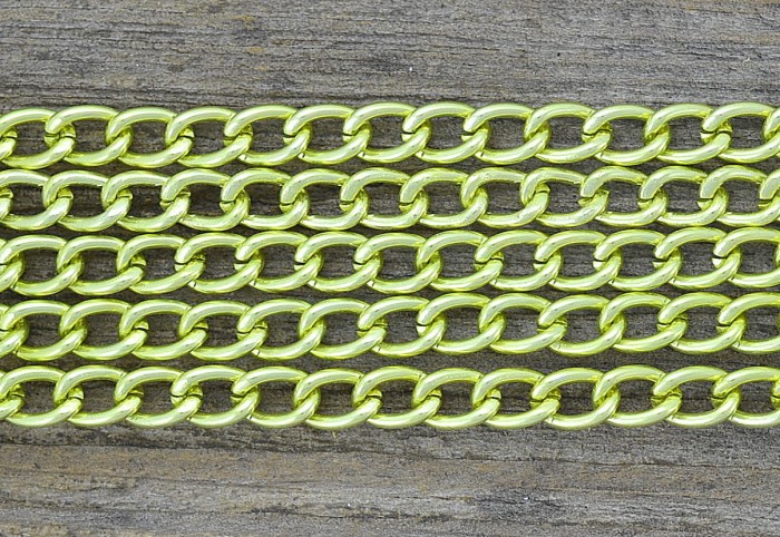 11005 Łańcuszek ozdobny anchor 5*7,5mm seledynowy