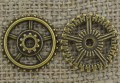 [112124] Element ozdobny steampunk tryb w kolorze brązu 18mm