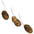 [59053] Szyszki dekoracyjne naturalne na druciku 7-10cm 12szt