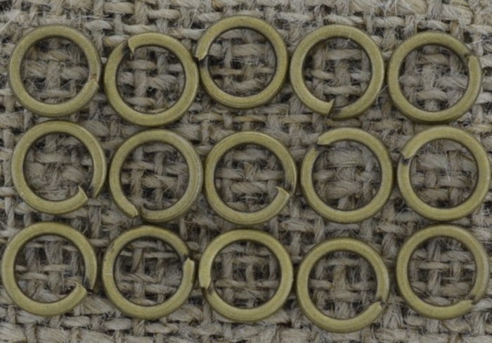 101017 Ogniwka otwarte okrągłe 6mm w kolorze brązu 30szt