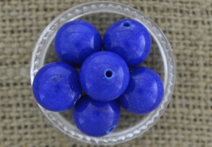 [240529] Kamień naturalny jadeit 10mm granatowy 2szt