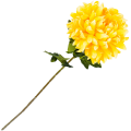 [680594] Chryzantema na gałązce 78cm żółta