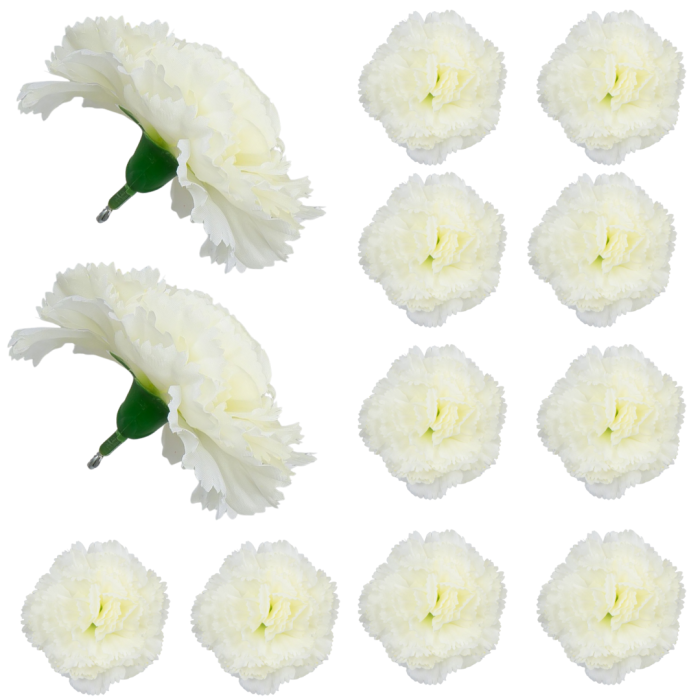 [w04001] Goździk główka 9cm ecru 12szt