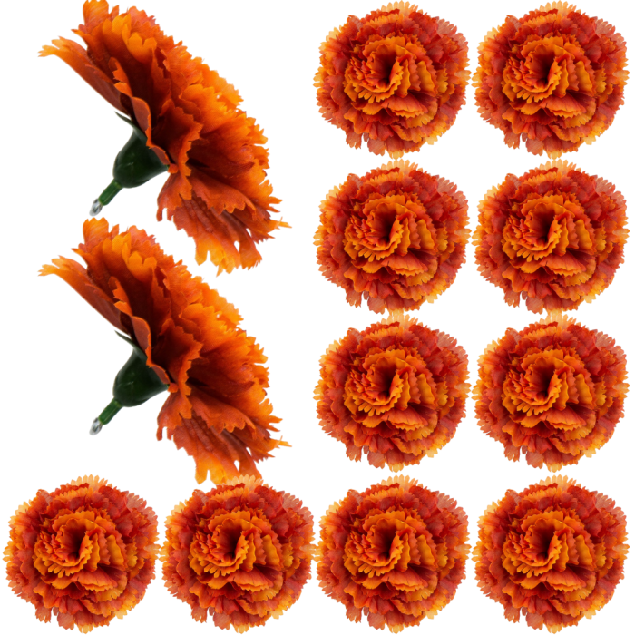 [w04011] Goździk główka 9cm ciemnopomarańczowa 12szt